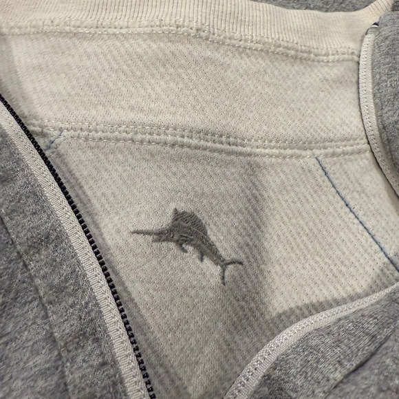 Tommy Bahama Pullover Quarter Zip Gray Sweatshirt Women's - Picture 3 of 5